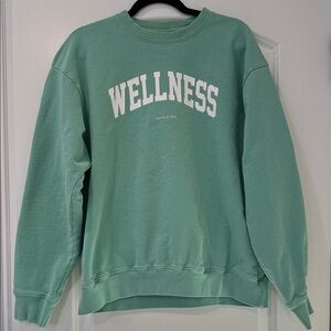 Sporty & Rich 'WELLNESS' Crewneck Sweatshirt - Mint